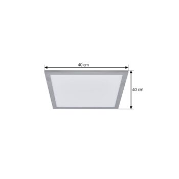 Arcchio LED panel Lyndra, 40 cm, strieborný, hliník, stmievateľný, CCT