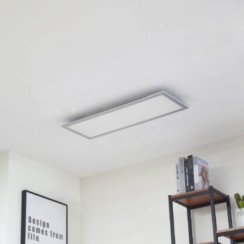 Arcchio LED panel Lyndra, 80 cm, strieborný, hliník, stmievateľný, CCT