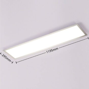 Arcchio LED panel Lysander, 32W, CCT, 119cm, strieborný