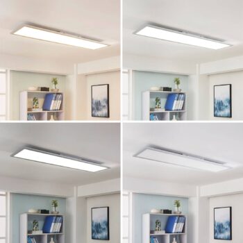 Arcchio LED panel Lysander, 32W, CCT, 119cm, strieborný