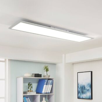 Arcchio LED panel Lysander, 32W, CCT, 119cm, strieborný
