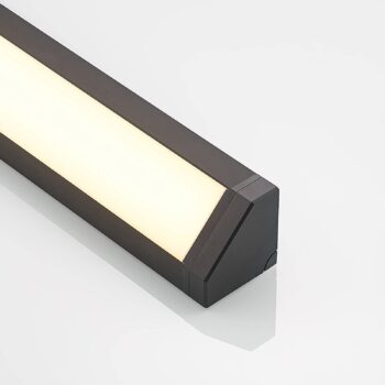 Arcchio LED podomietkové svietidlo Ovano, 62 cm, čierna farba, hliník