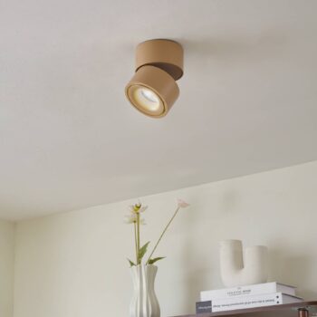 Arcchio LED stropné bodové svetlá Rotari, hnedé, 1-pl., 8,9W