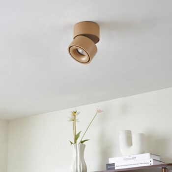 Arcchio LED stropné bodové svetlá Rotari, hnedé, 1-pl., 8,9W