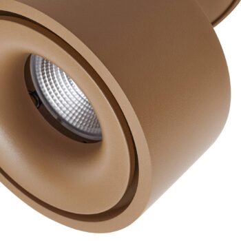 Arcchio LED stropné bodové svetlá Rotari, hnedé, 1-pl., 8,9W