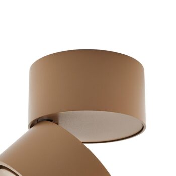 Arcchio LED stropné bodové svetlá Rotari, hnedé, 1-pl., 8,9W