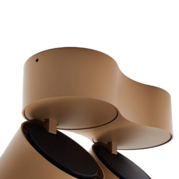 Arcchio LED stropné bodové svetlá Rotari, hnedé, 2-pl., 8,9W