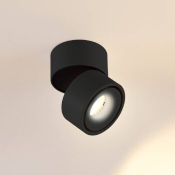 Arcchio LED stropné bodové svietidlo Rotari, 620lm, 1-svetelné, čierne