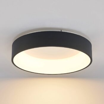 Arcchio LED stropné svietidlo Aleksi, Ø 45 cm, čierna, kov, CCT