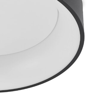 Arcchio LED stropné svietidlo Aleksi, Ø 45 cm, čierna, kov, CCT