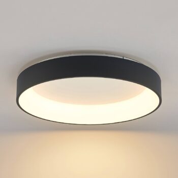 Arcchio LED stropné svietidlo Aleksi, Ø 60 cm, čierna, kov, CCT