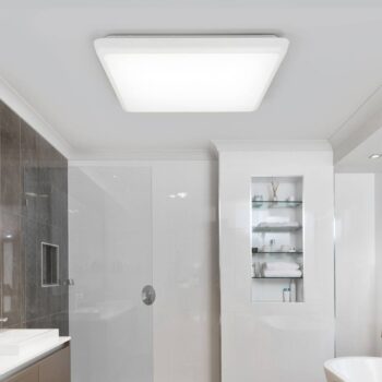 Arcchio LED stropné svietidlo Augustin, 30 x 30 cm, biele, IP54