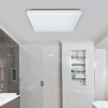 Arcchio LED stropné svietidlo Augustin, 30 x 30 cm, biele, IP54