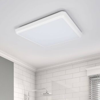 Arcchio LED stropné svietidlo Augustin, 30 x 30 cm, biele, IP54