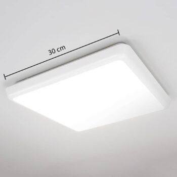Arcchio LED stropné svietidlo Augustin, 30 x 30 cm, biele, IP54