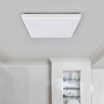 Arcchio LED stropné svietidlo Augustin, 40 x 40 cm, biele, IP54