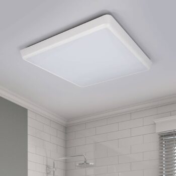 Arcchio LED stropné svietidlo Augustin, 40 x 40 cm, biele, IP54