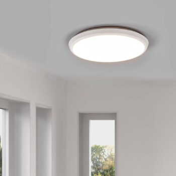 Arcchio LED stropné svietidlo Augustin, Ø 30 cm, CCT, biele, IP54