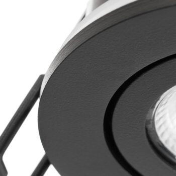 Arcchio LED stropné svietidlo Eliar round black CCT otočné