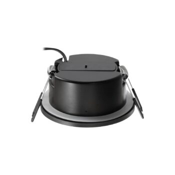 Arcchio LED stropné svietidlo Eliar round black CCT otočné