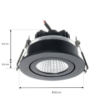 Arcchio LED stropné svietidlo Jyra, čierne, 3 000 K