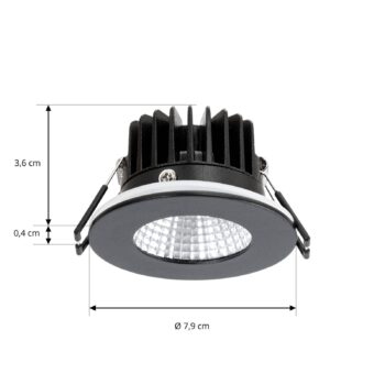 Arcchio LED stropné svietidlo Lirin, čierne, 2 700 K