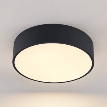Arcchio LED stropné svietidlo Noabelle, Ø 40 cm, čierna, kov