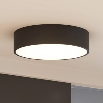 Arcchio LED stropné svietidlo Noabelle, Ø 40 cm, čierna, kov