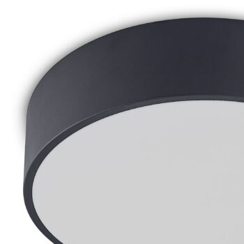 Arcchio LED stropné svietidlo Noabelle, Ø 40 cm, čierna, kov