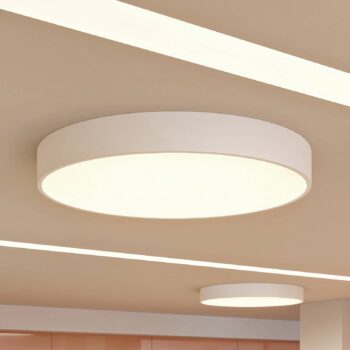 Arcchio LED stropné svietidlo Noabelle, Ø 80 cm, biela, kov