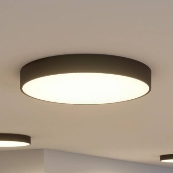 Arcchio LED stropné svietidlo Noabelle, Ø 80 cm, čierna, kov
