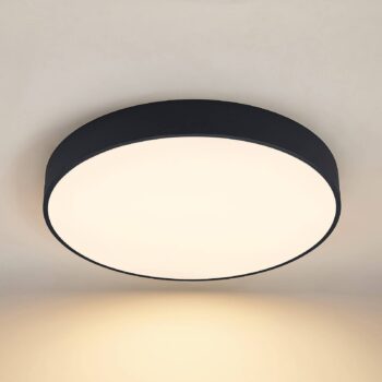 Arcchio LED stropné svietidlo Noabelle, Ø 80 cm, čierna, kov