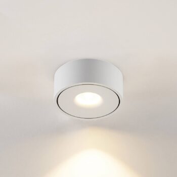 Arcchio LED stropné svietidlo Rotari, biele, kov, Ø 12 cm