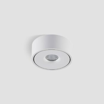 Arcchio LED stropné svietidlo Rotari, biele, kov, Ø 12 cm