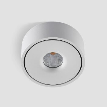 Arcchio LED stropné svietidlo Rotari, biele, kov, Ø 12 cm