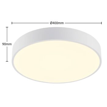 Arcchio LED stropné svietidlo Vanida, biele, Ø 40 cm, hore/dole