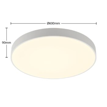 Arcchio LED stropné svietidlo Vanida, biele, Ø 60 cm, hore/dole