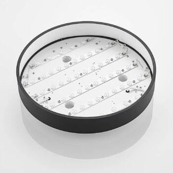Arcchio LED stropné svietidlo Vanida, čierne, Ø 40 cm, hore/dole