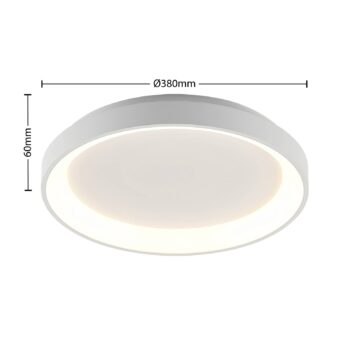 Arcchio LED stropné svietidlo Vivy, Ø 38 cm, biela, kov