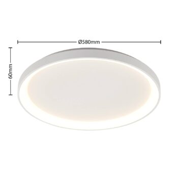 Arcchio LED stropné svietidlo Vivy, Ø 58 cm, biela, kov