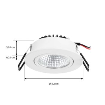 Arcchio LED stropné svietidlo Zarik, biele, 2 700 K
