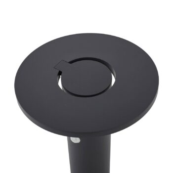 Arcchio LED svetlo na chodník Tovio, antracit,, Ø 24cm, senzor
