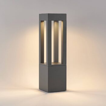 Arcchio LED svietidlo Lienna, 60 cm, sivé, kov, IP65