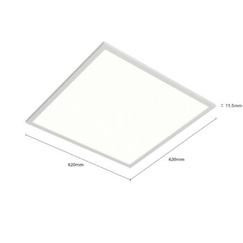 Arcchio LED vkladací panel Vinas, 4 000 K, 36 W, 62 cm x 62 cm
