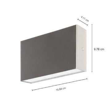 Arcchio LED vonkajšie nástenné svietidlo Karline, 1060 lm, nerezová oceľ, IP65