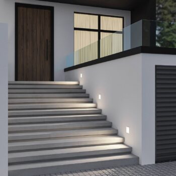 Arcchio LED vstavané nástenné svietidlo Zamo, biele, 11 cm, kov, IP65