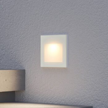 Arcchio LED vstavané nástenné svietidlo Zamo, biele, 11 cm, kov, IP65