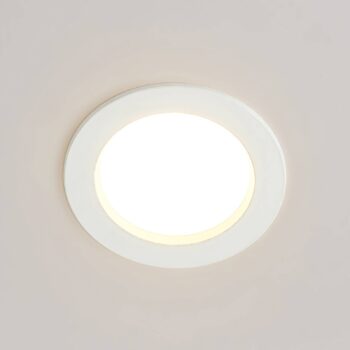 Arcchio LED vstavané svetlo Milaine, Ø 10 cm, biele, stmievateľné