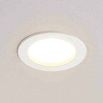 Arcchio LED vstavané svetlo Milaine, Ø 10 cm, biele, stmievateľné