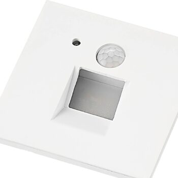 Arcchio LED vstavané svietidlo Neru, 7 cm, biele, hranaté, senzor